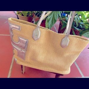 Tory Burch straw purse